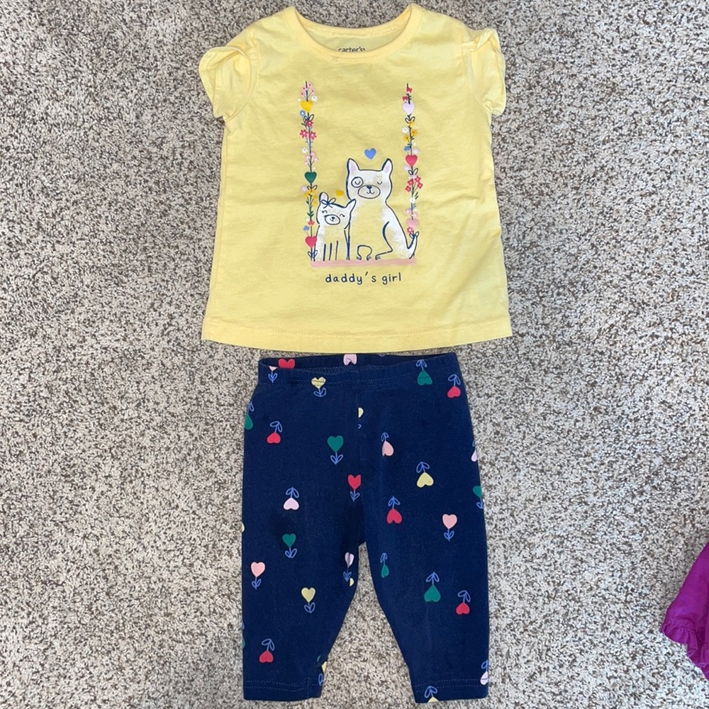 Carter’s Daddy’s Girl tee & cropped leggings set